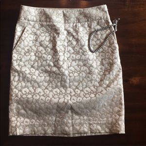 Snow leopard pencil skirt